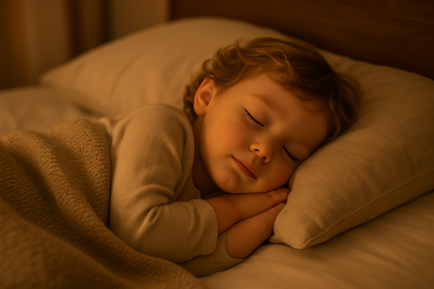4 years old English kid sleeping very well realistic
