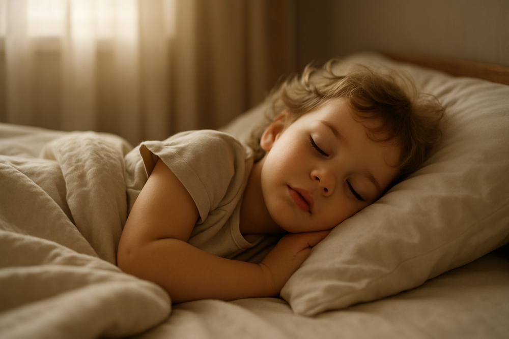 a 4 years kid sleeping very well realistic